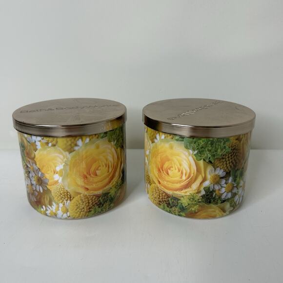 Bath & Body Works Sugared Lemonade 3-wick 14.5oz Candles Lot Of 2 - Picture 3 of 6
